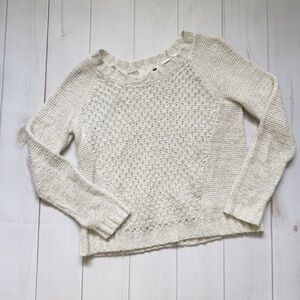 Kensie Cream Shimmer Sweater